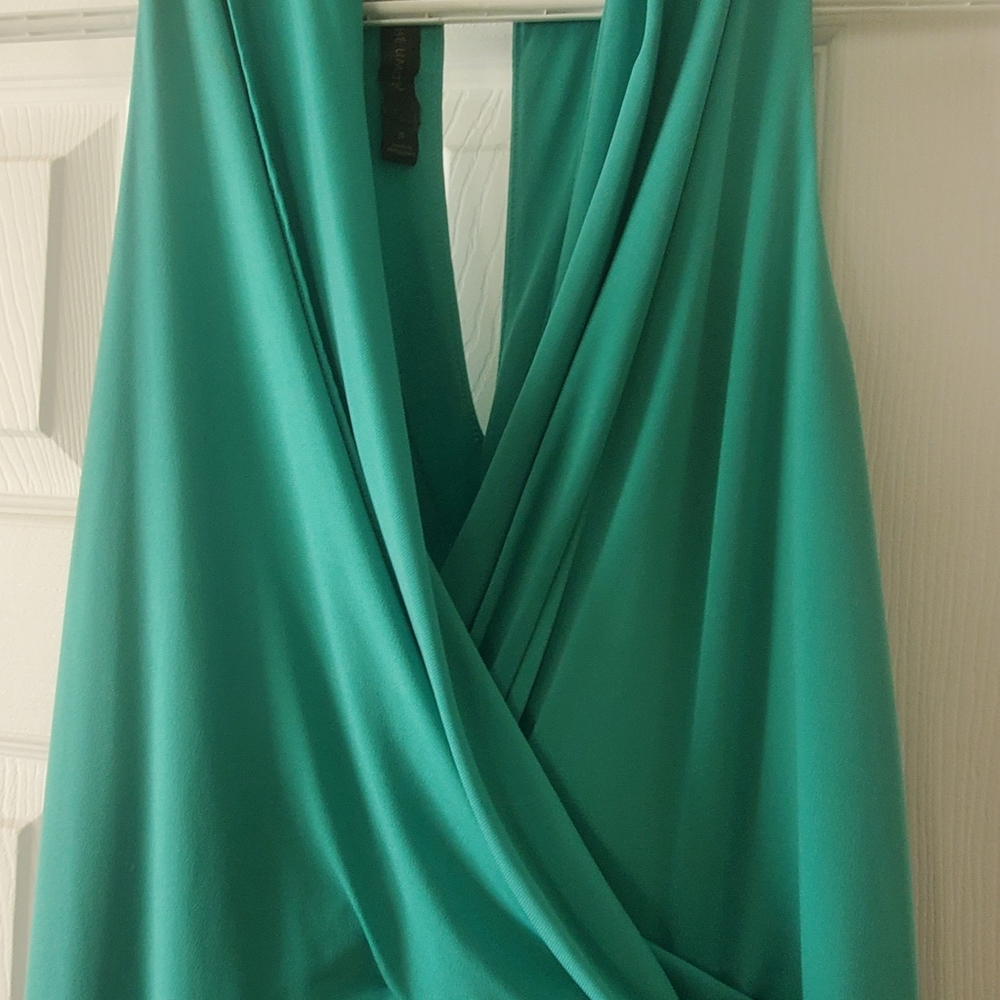 Teal/Turquoise Faux Wrap Dress